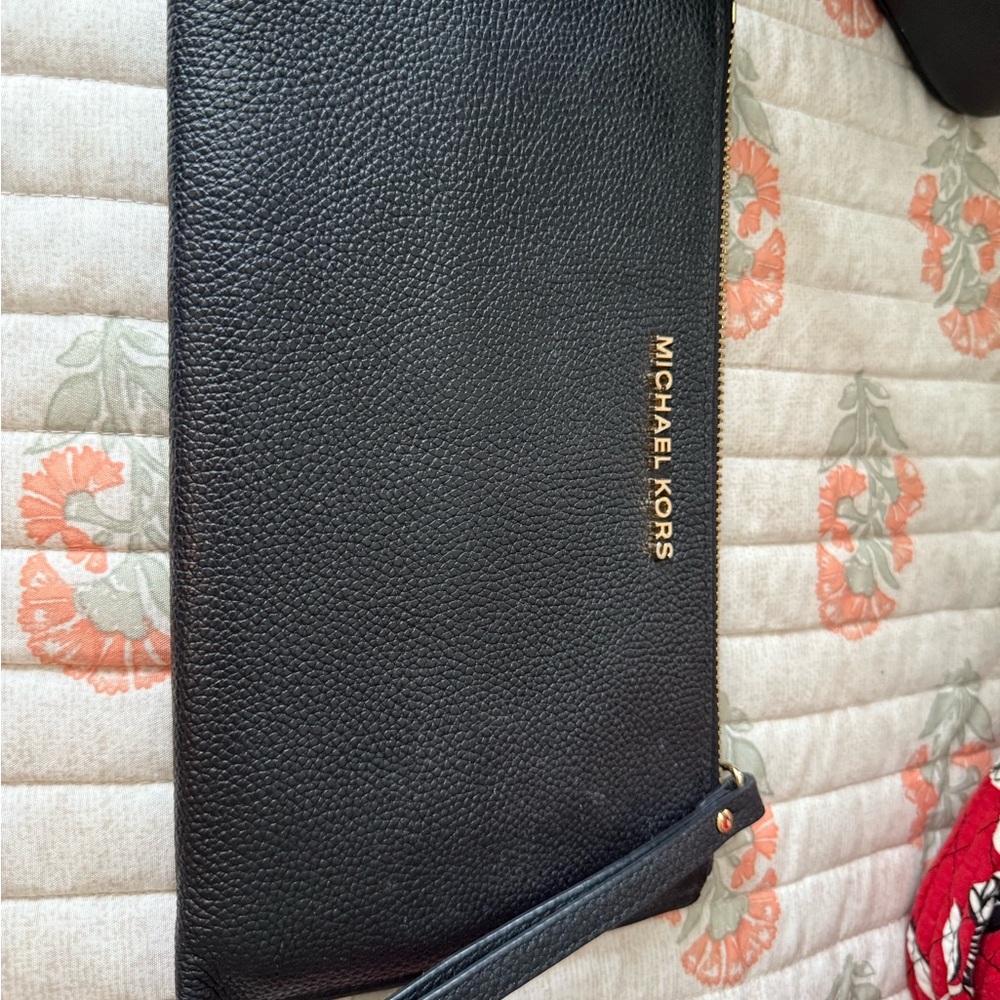 Michael Kors Black Pebbled Leather Women’s Clutch